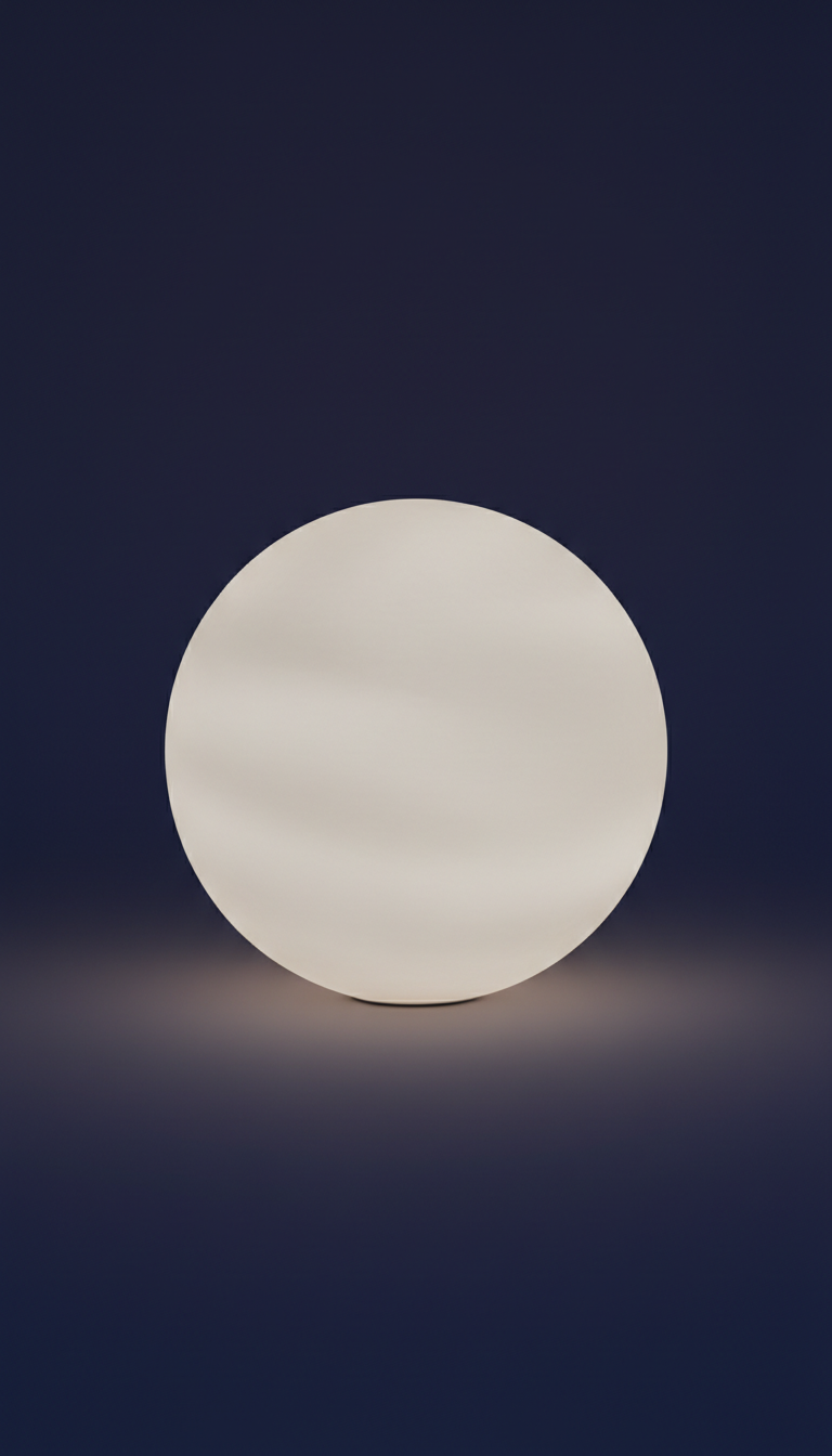 Milky Moon Glass Orb Lamp