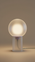 Frosted Glass Table Lamp with Dimmer