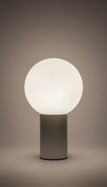 Frosted Glass Lamp with Matte Silver Base