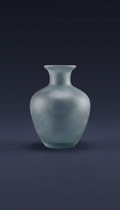 Frosted Glass Vase with Lunar Mist Finish